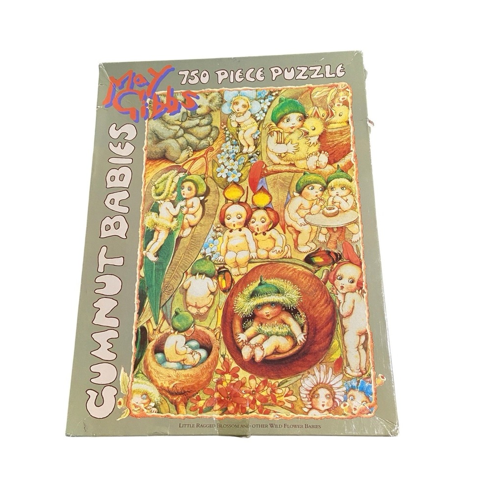 1992 May Gibbs Gumnut Babies 750 Pc Little Ragged Blossom Puzzle